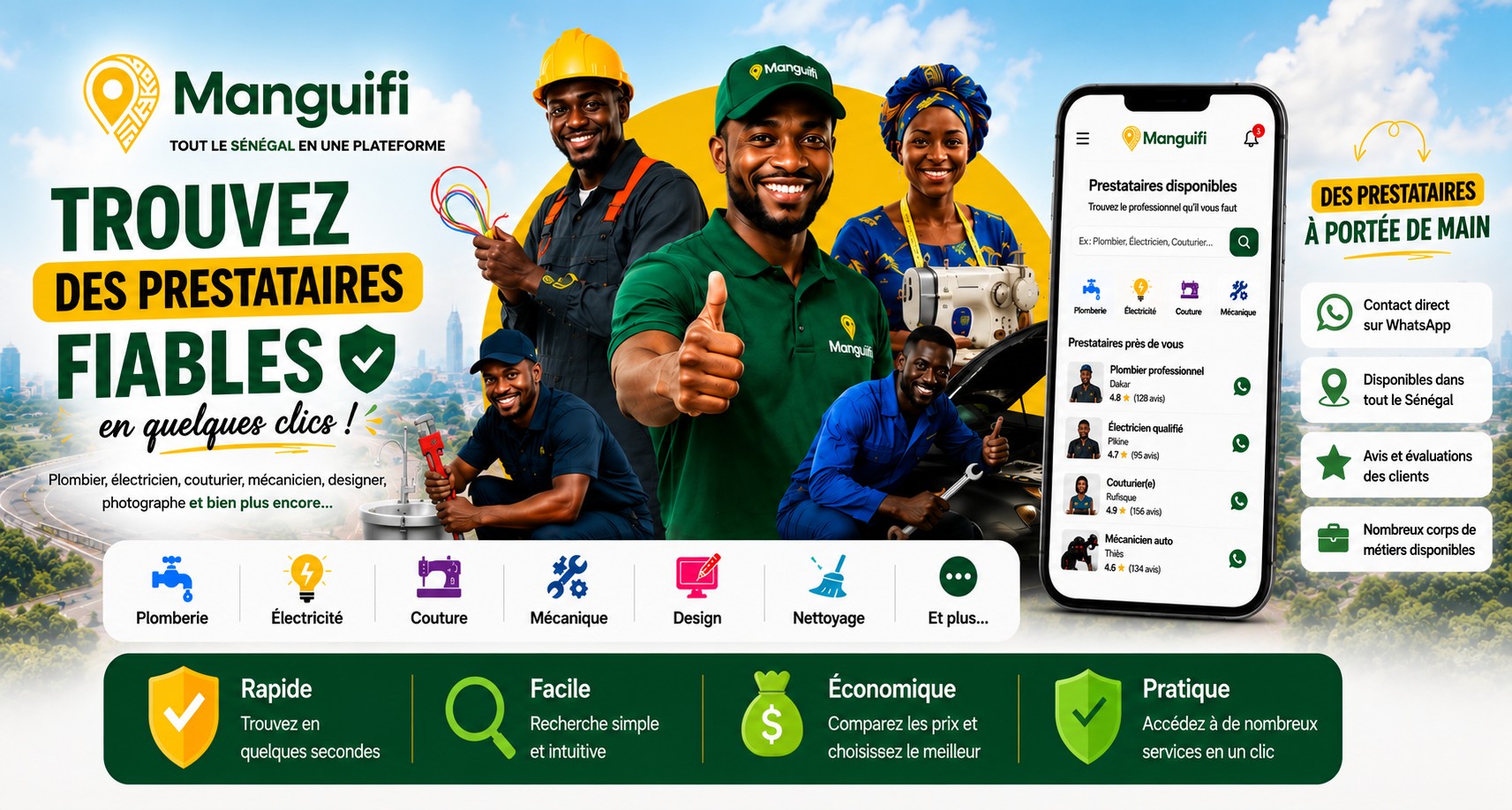 Trouvez des prestataires fiables en quelques clics sur Manguifi