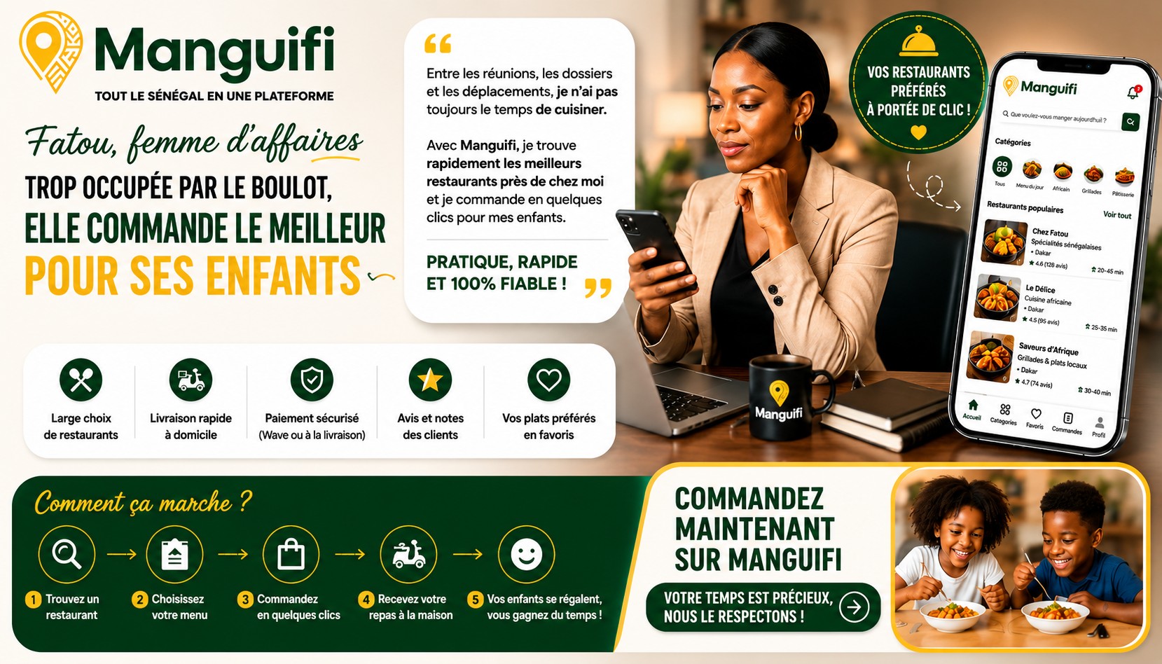 Fatou commande le meilleur pour ses enfants sur Manguifi